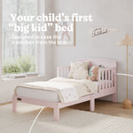 Benton blush toddler bed lifestyle callout