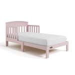 Benton blush toddler bed angle view