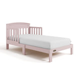 Benton blush toddler bed angle view