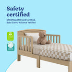 Benton driftwood toddler bed certifications callout