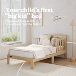 Benton driftwood toddler bed lifestyle callout
