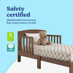 Benton hazelnut toddler bed certifications callout
