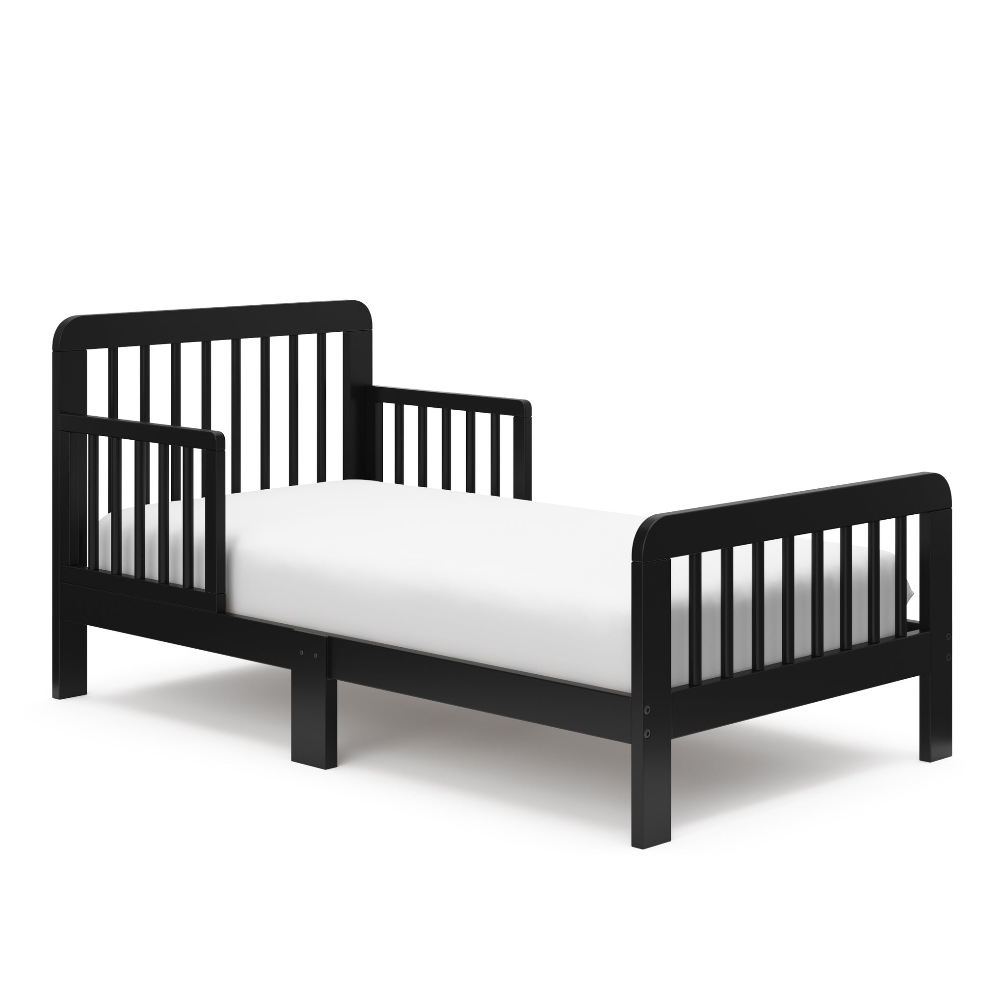 black toddler bed