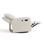 Timeless ivory glider in reclined position side view