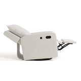 Timeless ivory glider in reclined position side view