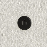 Timeless ivory boucle glider close up of USB ports
