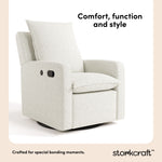 Timeless ivory boucle recliner style callout