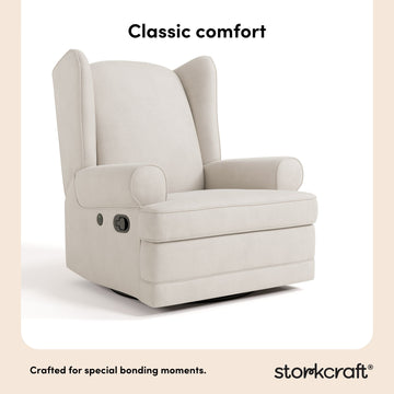 Storkcraft® Serenity Wingback Upholstered Recliner Glider