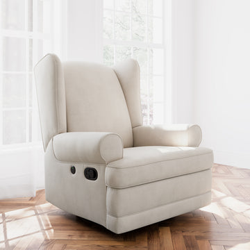 Storkcraft® Serenity Wingback Upholstered Recliner Glider