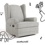 Serenity steel glider with black doodles overlaid on image