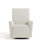 Santorini ivory boucle power recliner front view