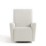 Santorini ivory boucle power recliner front view