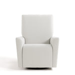 Santorini ivory basketweave power recliner front view