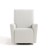 Santorini ivory basketweave power recliner front view