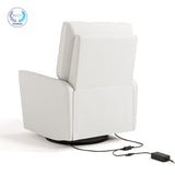 Santorini ivory basketweave glider with PTPA logo on top left