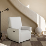 Santorini ivory basketweave power recliner in nursery