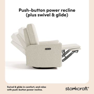 Storkcraft® Santorini® Deluxe Power Recliner Swivel Glider