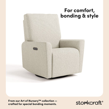 Storkcraft® Santorini® Deluxe Power Recliner Swivel Glider