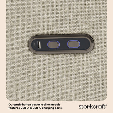 Storkcraft® Santorini® Deluxe Power Recliner Swivel Glider