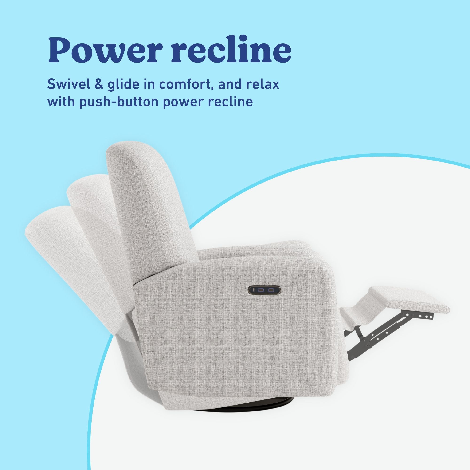 Bellwood steel basketweave recliner power recline callout