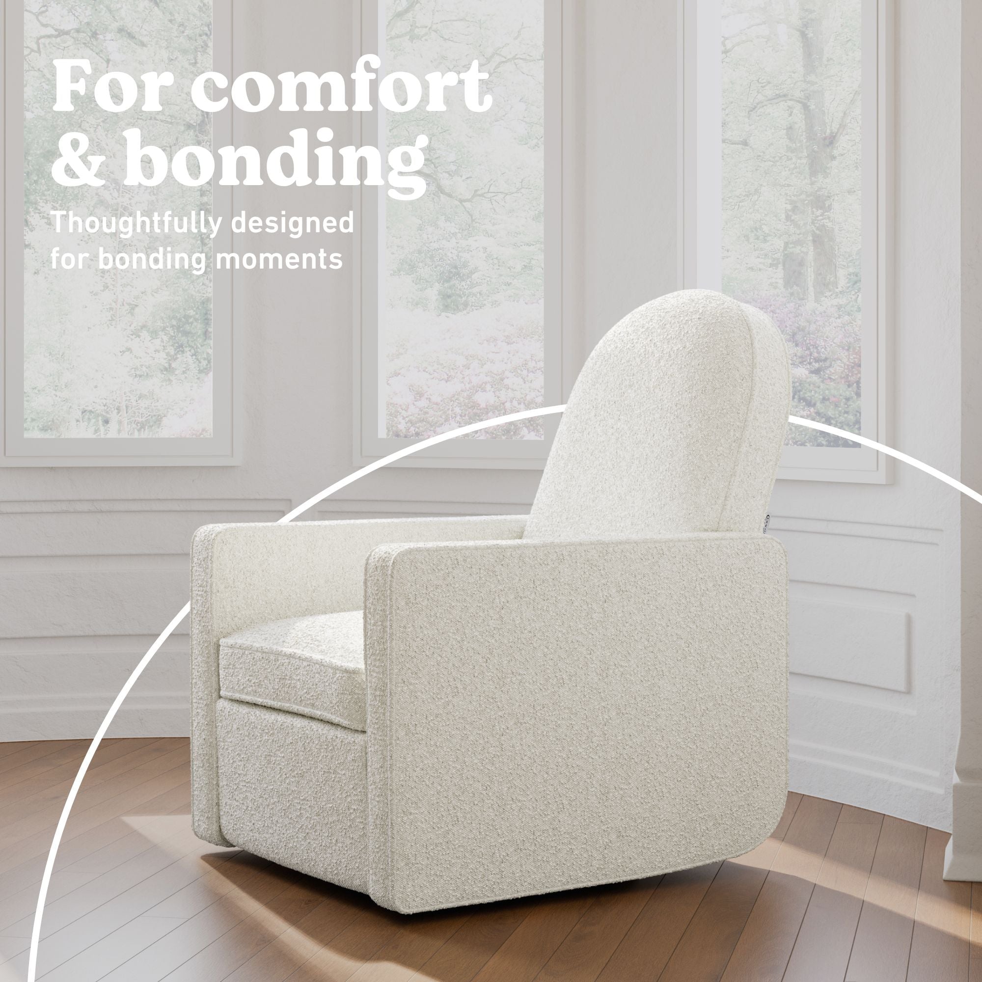 Olivia Power Recliner in Ivory Boucle style callout