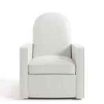 Front view of Olivia Power Recliner in Ivory Basketweave