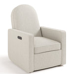 Angle view of Olivia Power Recliner in Dune Basketweave