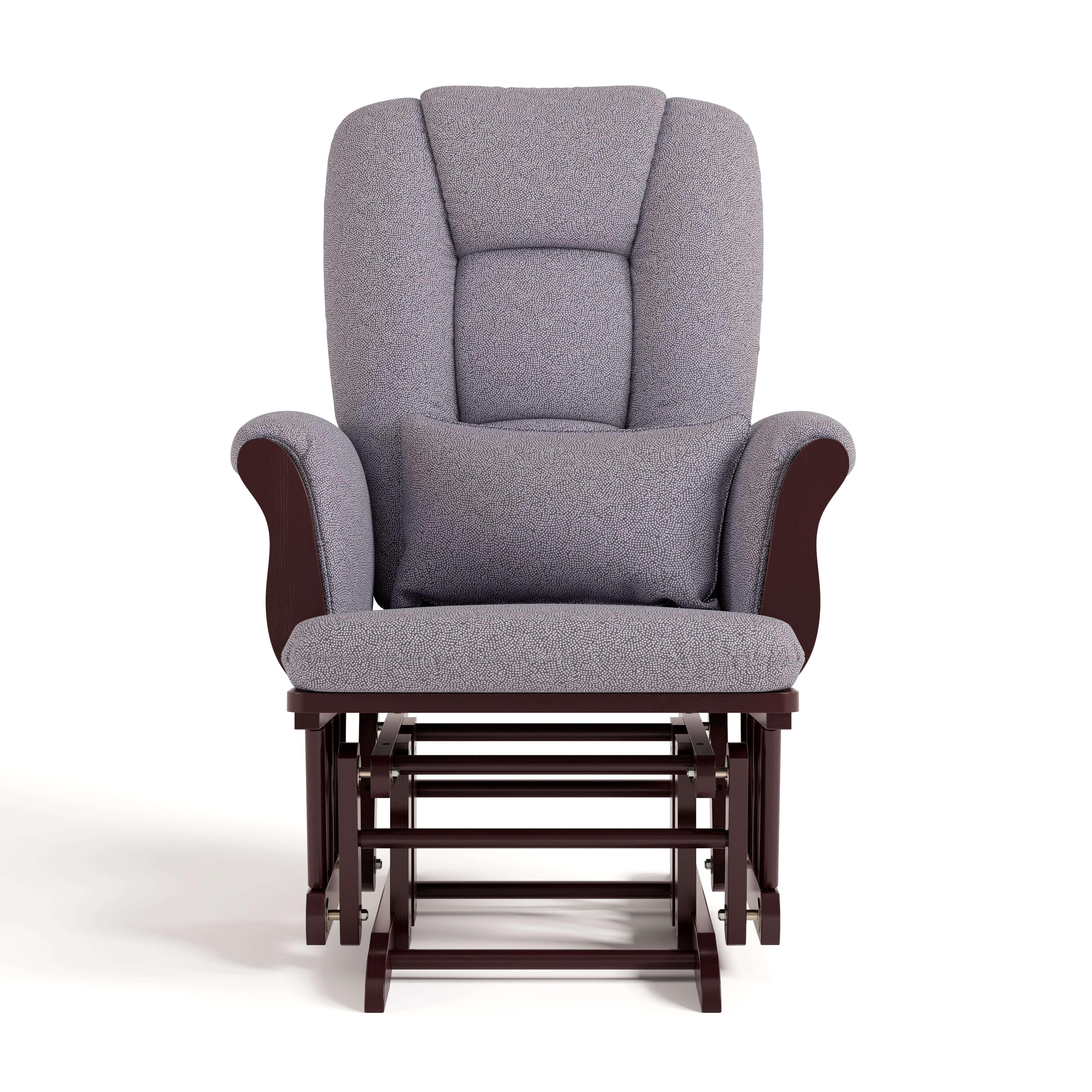 Tuscany espresso with gray swirl glider front view