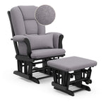 Tuscany glider black with gray swirl close up of swirl pattern