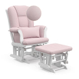 Tuscany glider white with pink swirl close up of swirl pattern