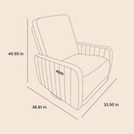 Kyoto power recliner illustration with dimensions