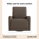 Kyoto mountain brown boucle power recliner wider seat callout