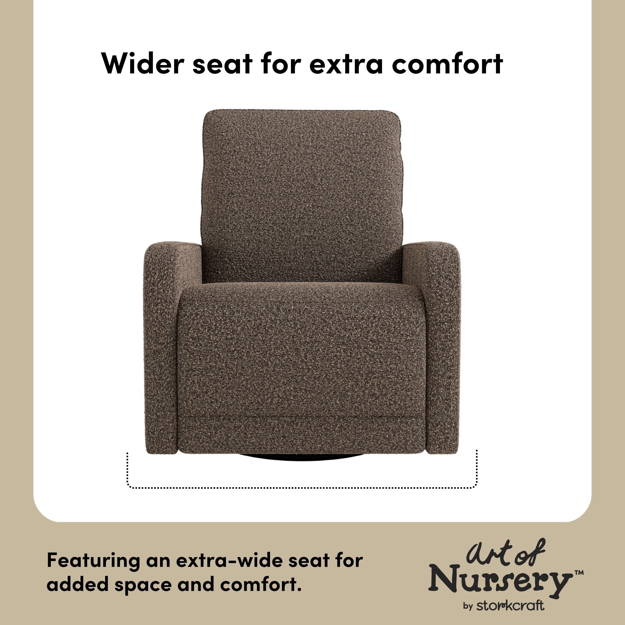 Kyoto mountain brown boucle glider wider seat callout