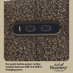 Kyoto mountain brown boucle glider dual USB ports callout