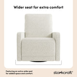 Kyoto ivory boucle power recliner wider seat callout