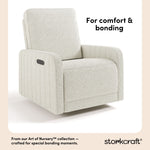 Kyoto ivory boucle power recliner style callout