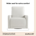 Kyoto ivory basketweave power recliner wider seat callout