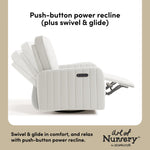 Kyoto ivory basketweave glider power recline callout