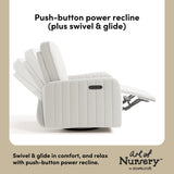 Kyoto ivory basketweave glider power recline callout