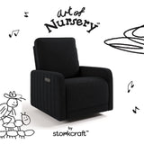 Kyoto black boucle glider with black doodles overlaid on image