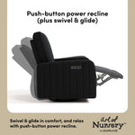 Kyoto black boucle glider power recline callout