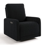 Kyoto black boucle power recliner angle view