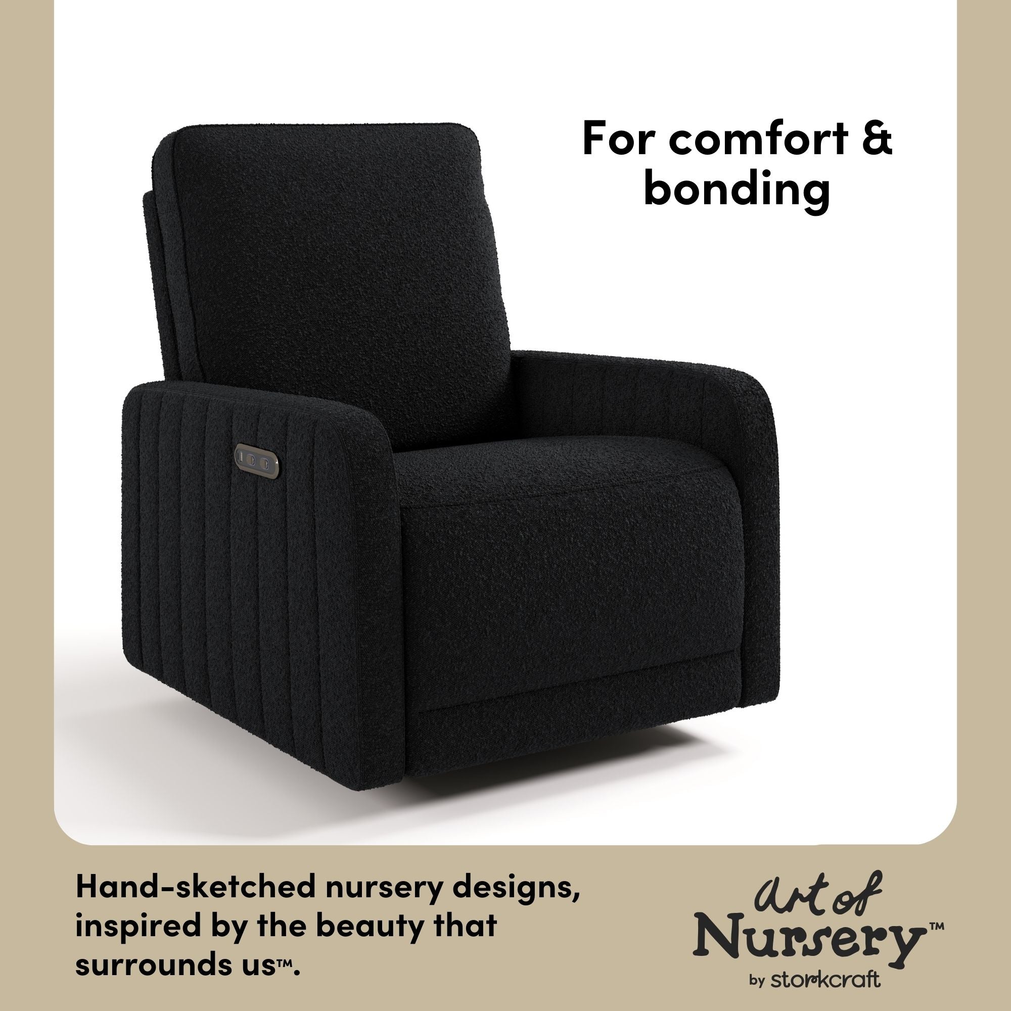 Kyoto black boucle glider style callout