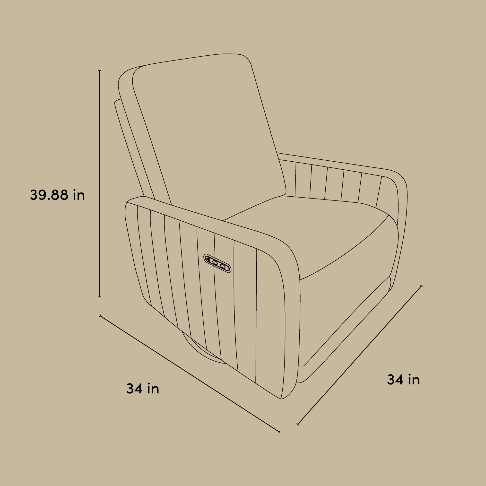 Kyoto glider line drawing with dimensions