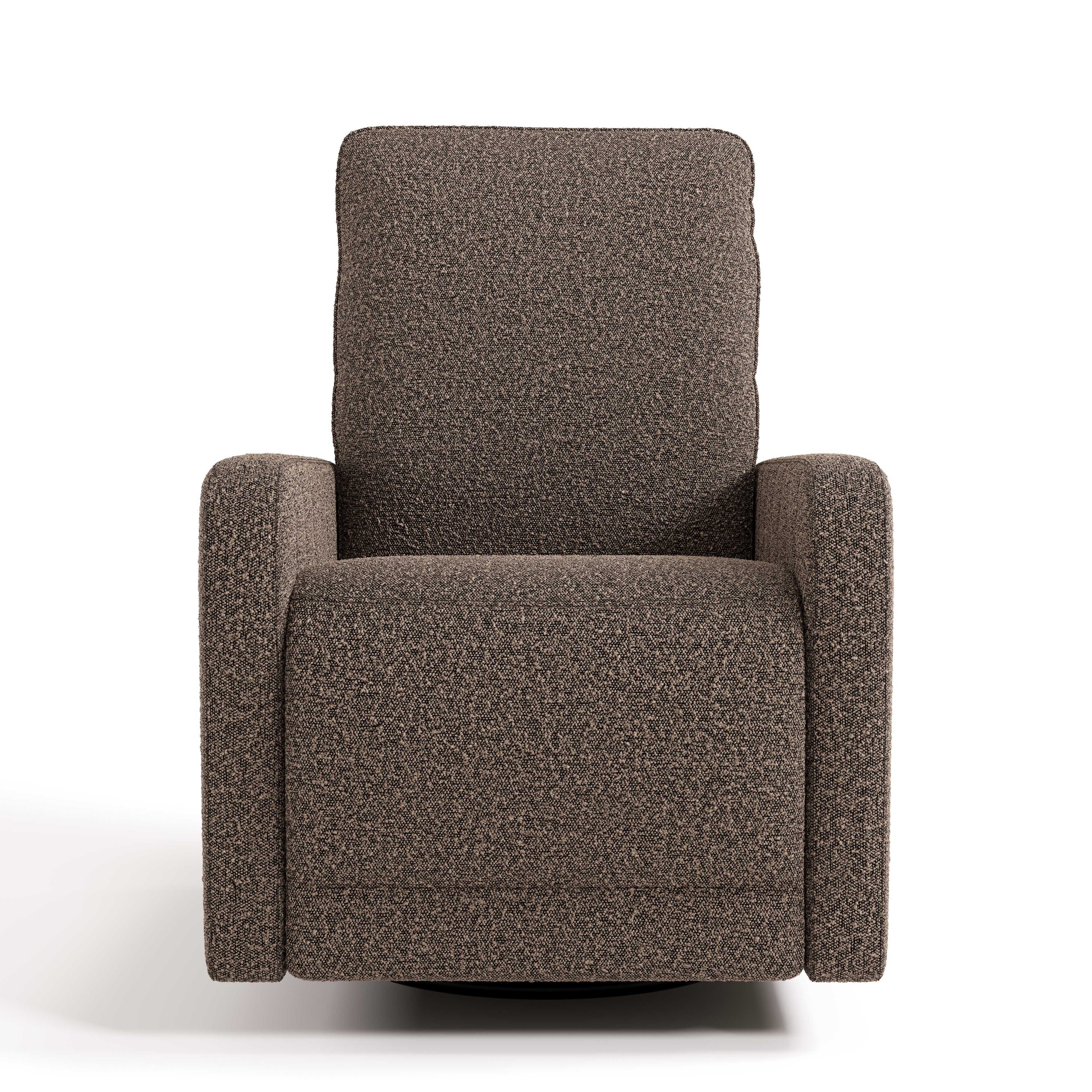 Kyoto mountain brown boucle recliner front view