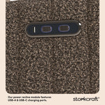 Kyoto mountain brown boucle power recliner dual USB ports callout