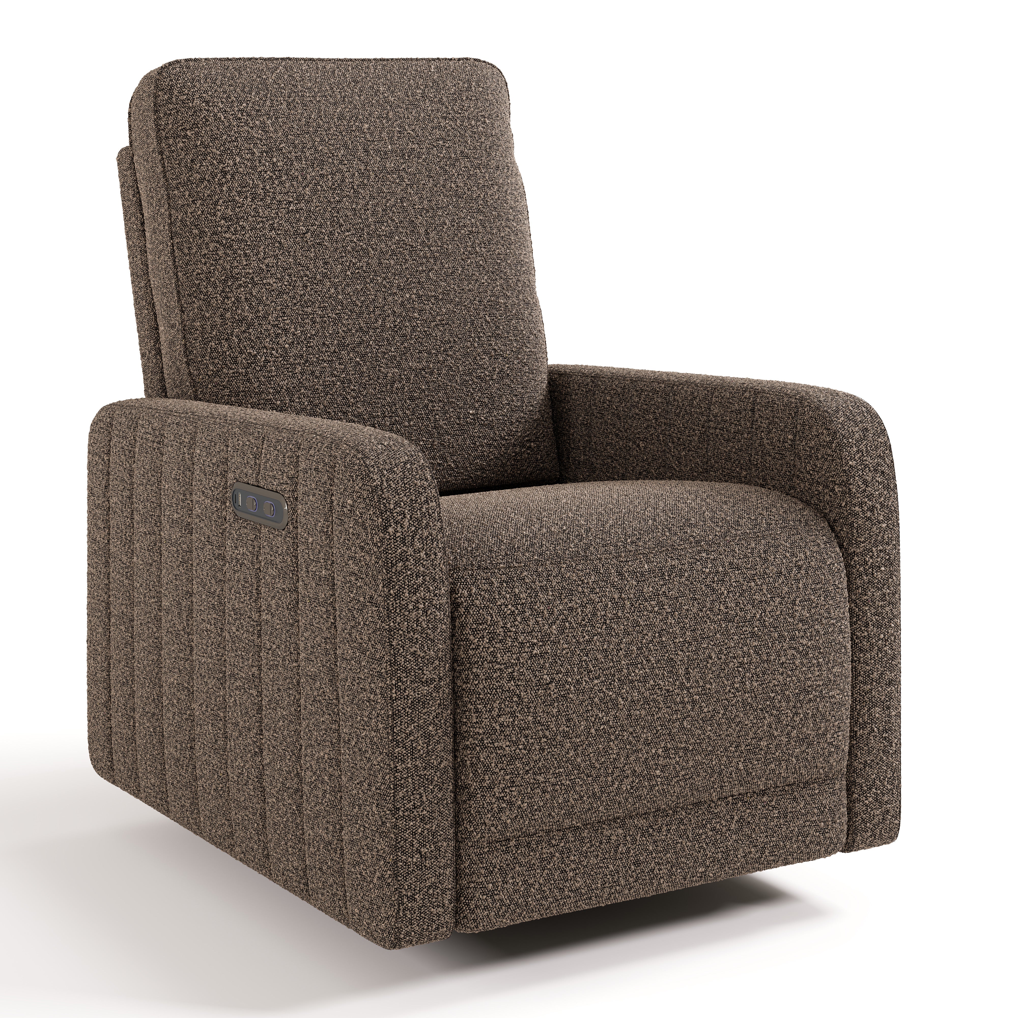 Kyoto mountain brown boucle recliner angle view