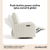 Kyoto ivory boucle power recliner push-button power recline callout