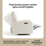 Kyoto ivory boucle glider power recline callout