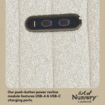 Kyoto ivory boucle glider dual USB ports callout